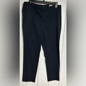 Harvé Benard Navy Blue Ankle-Length Pants